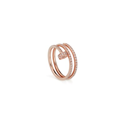 CARTIER JUSTE UN CLOU RING, DOUBLE, SEMI-PAVED B4210900